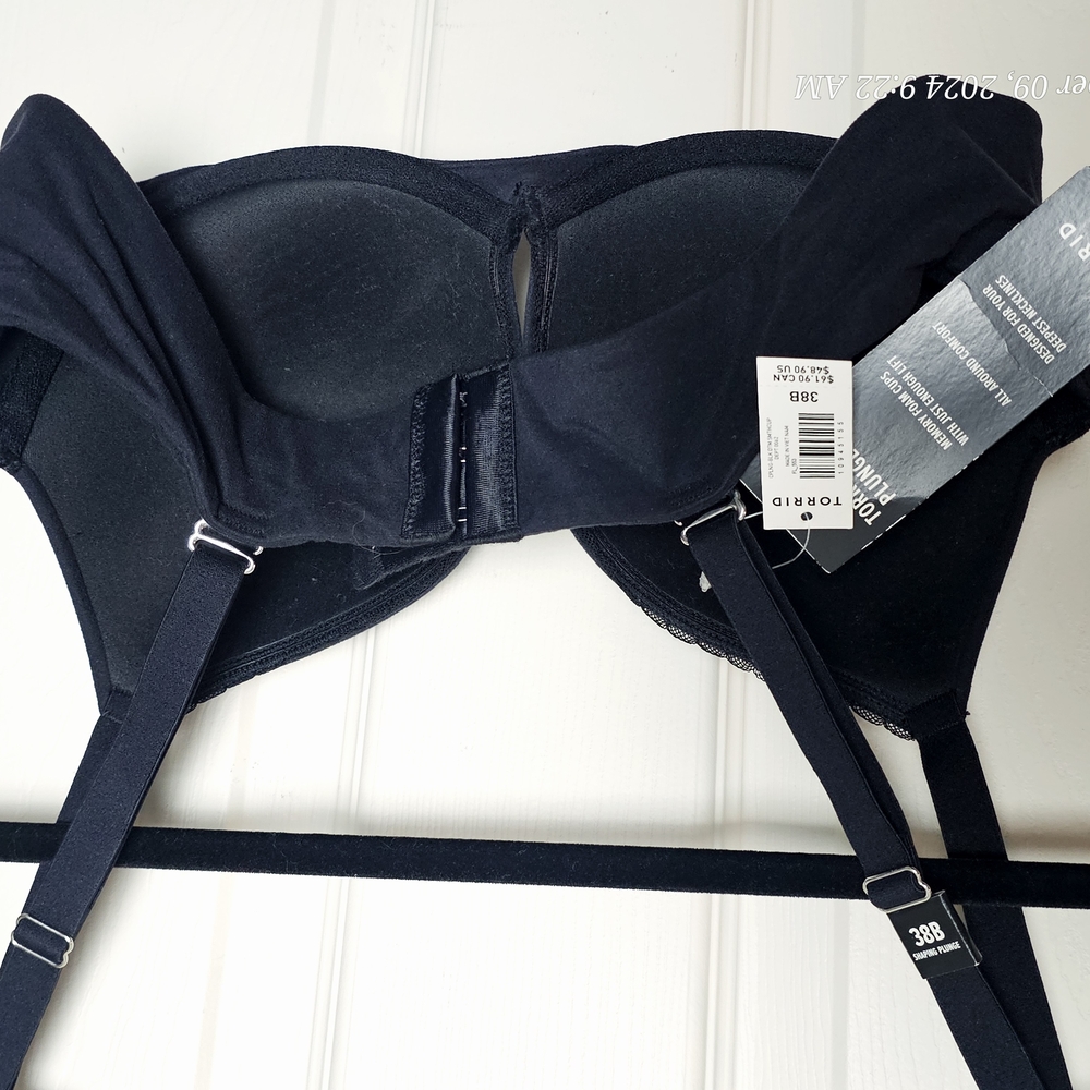 Torrid Black Strapless Bra